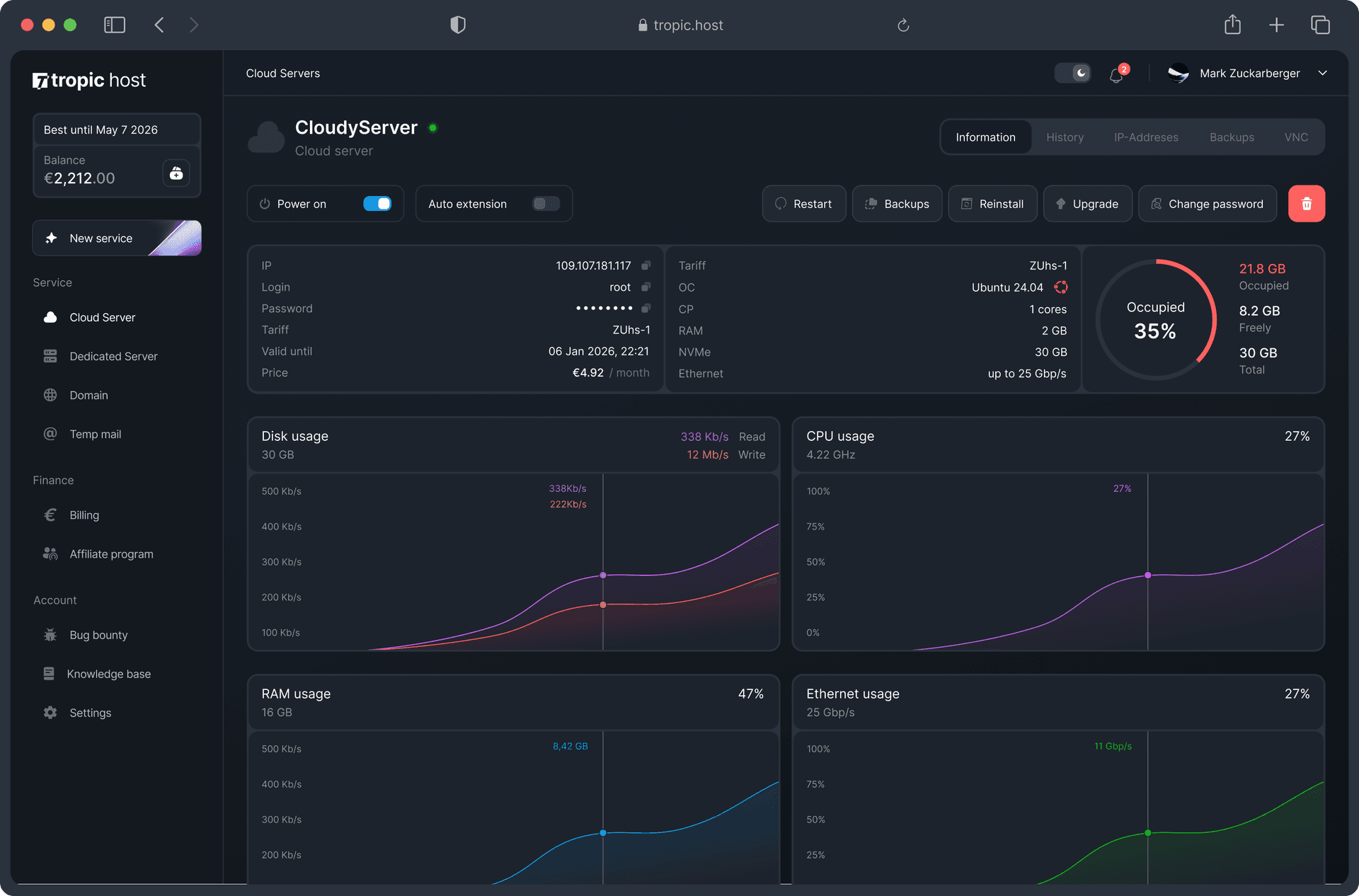 Dashboard preview