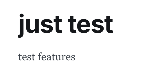 just test