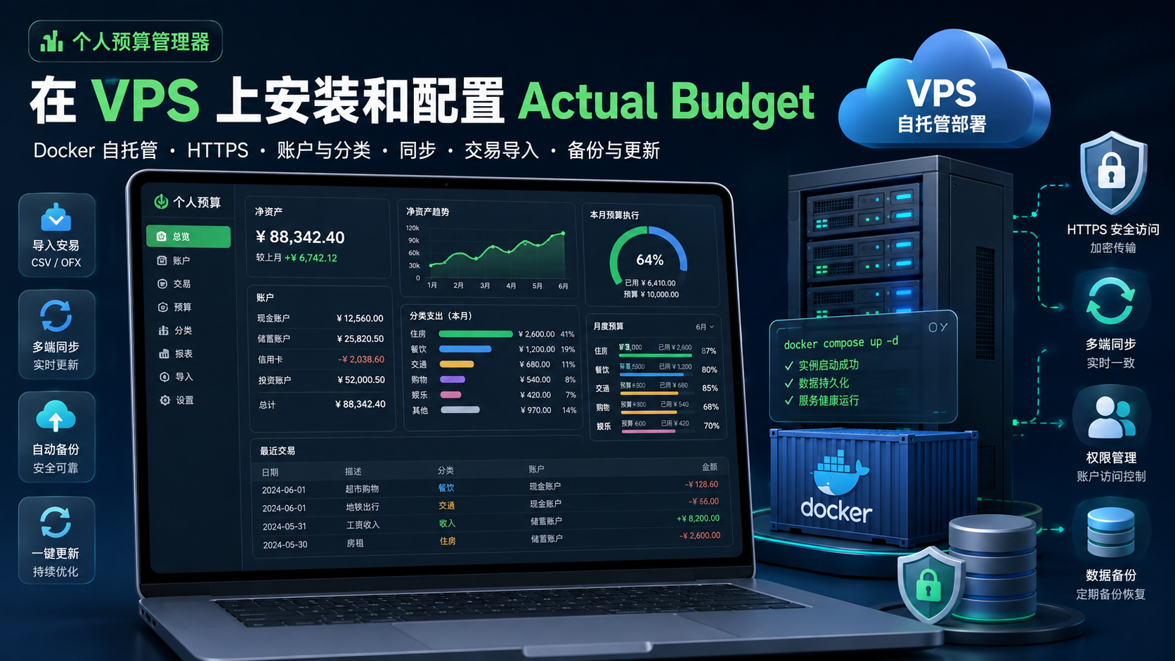 在 VPS 上安装和配置 Actual Budget 个人预算管理器