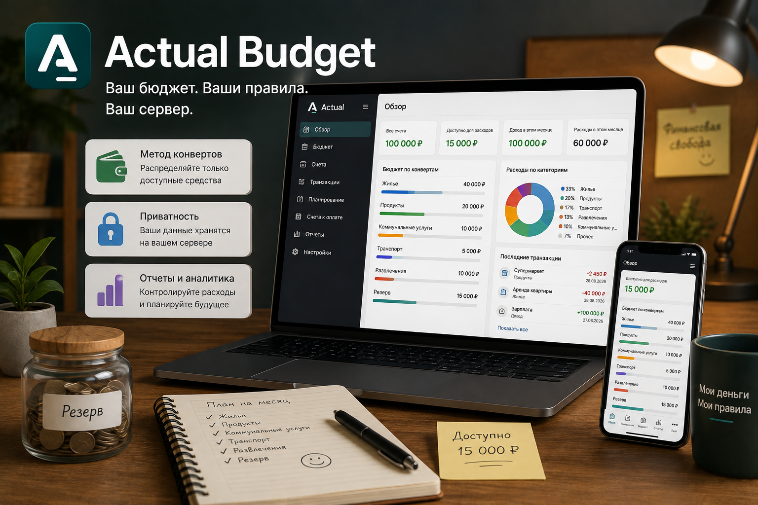 Actual Budget на VPS: установка и настройка личного бюджета