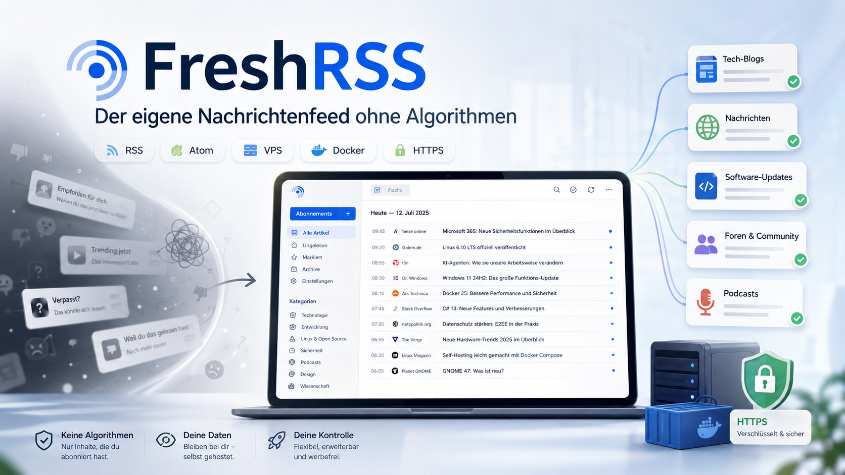 FreshRSS: Was es ist und wie man es auf einem VPS installiert
