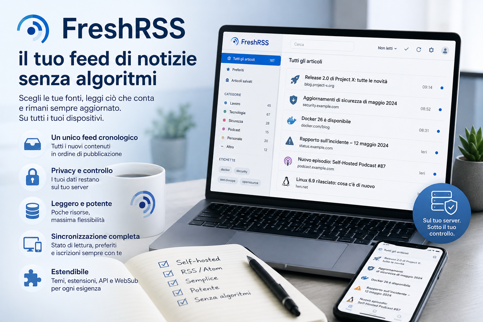 FreshRSS: cos’è e come installarlo su un VPS