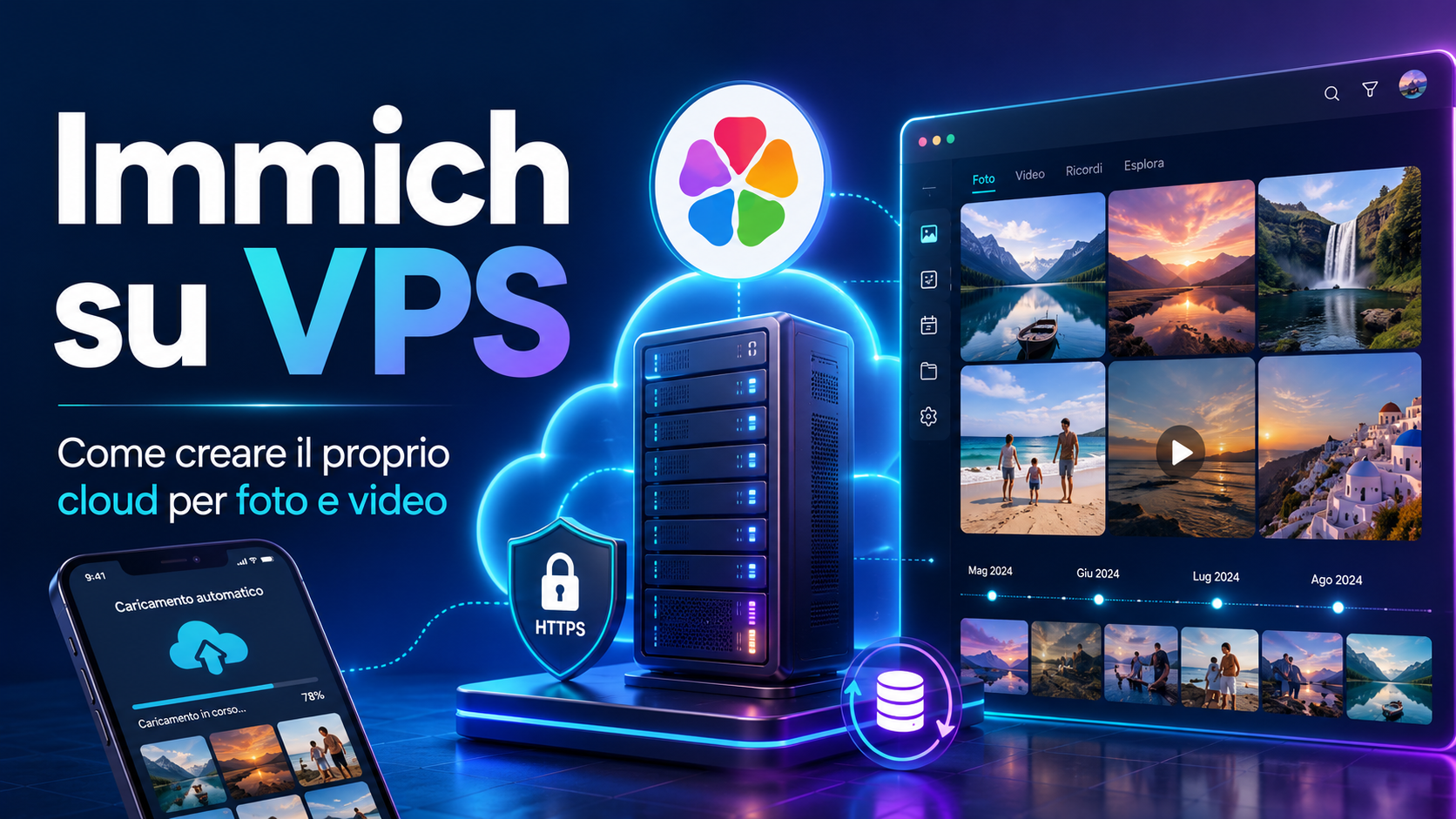 Immich su VPS: installa il tuo cloud per foto e video