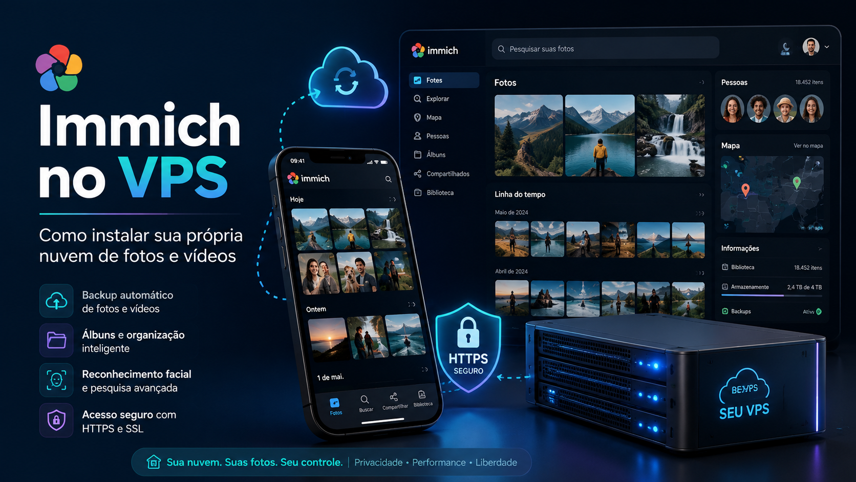 Immich em VPS: crie sua própria nuvem para fotos e vídeos