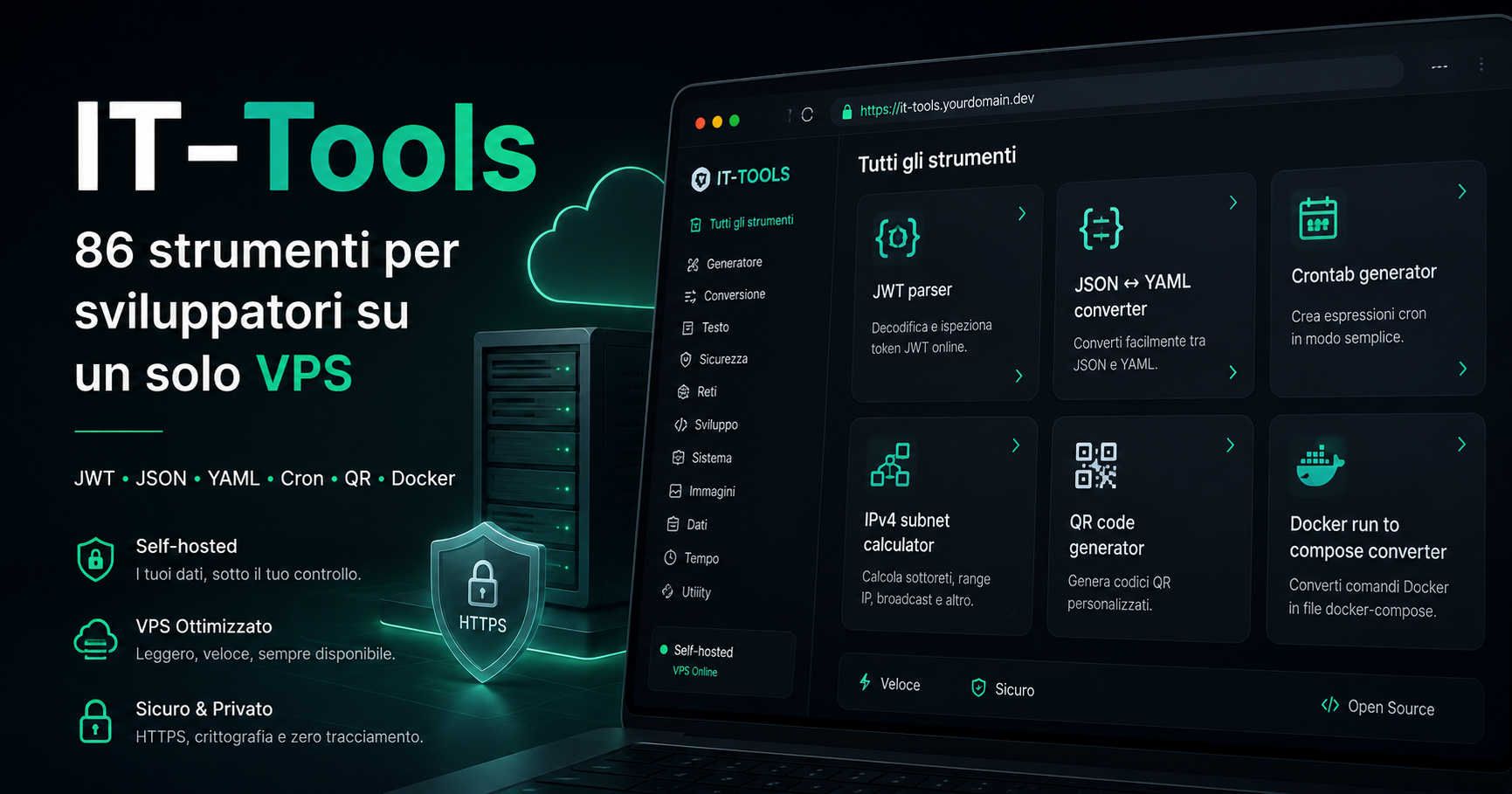 IT-Tools su un VPS: installazione di 86 strumenti per sviluppatori
