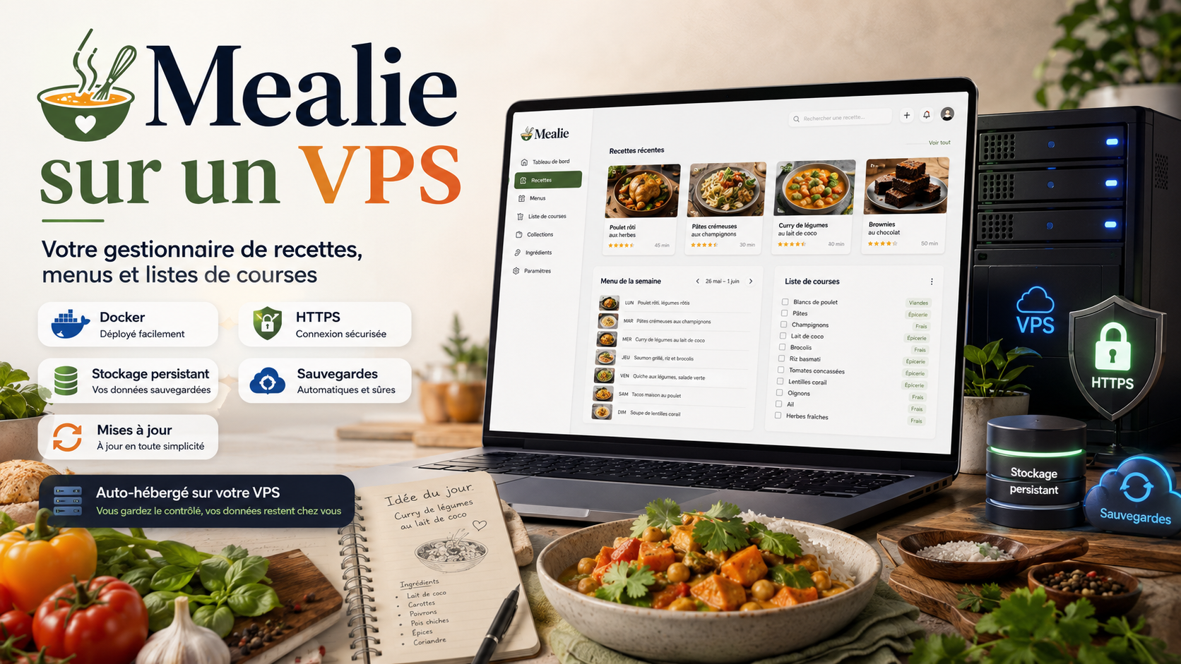 Mealie su VPS: il tuo gestore di ricette, menu e liste della spesa