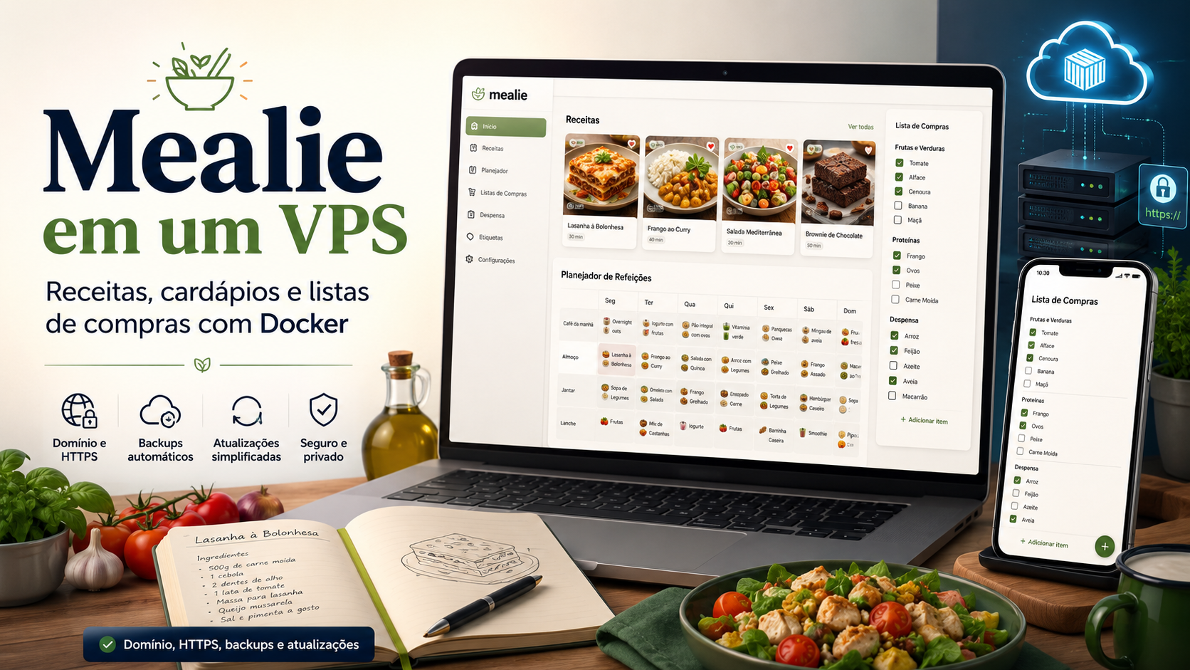 Mealie em um VPS: seu próprio gerenciador de receitas, cardápios e listas de compras