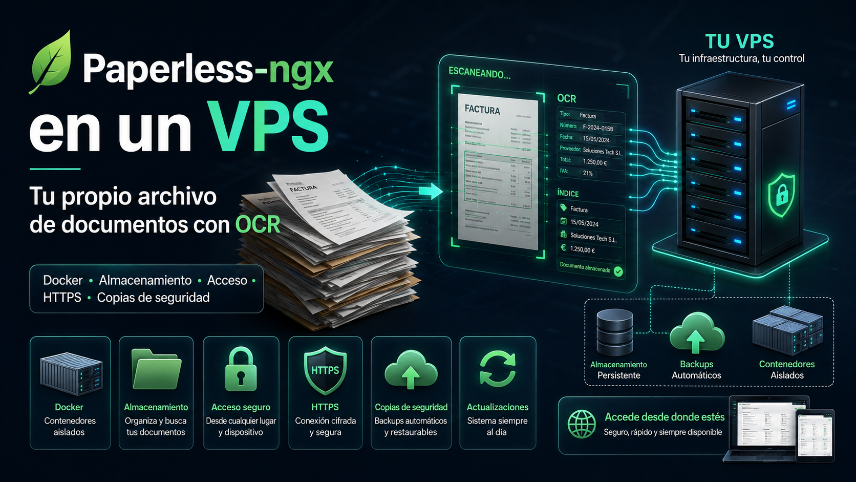 Paperless-ngx: tu propio archivo de documentos con OCR en un VPS