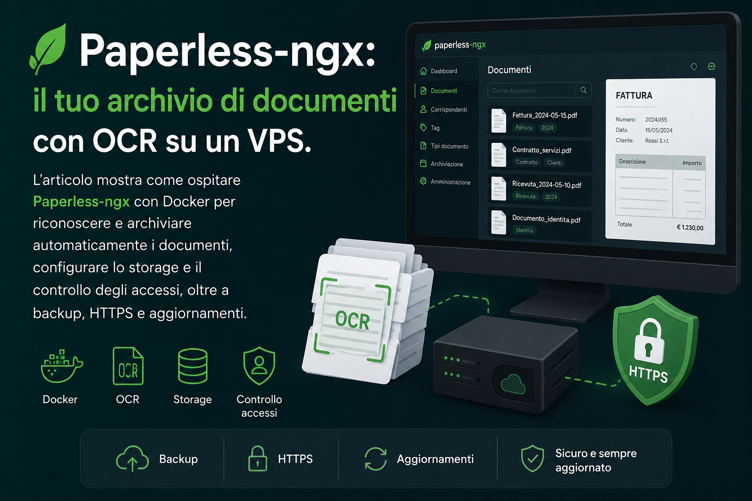 Paperless-ngx: il tuo archivio di documenti con OCR su un VPS