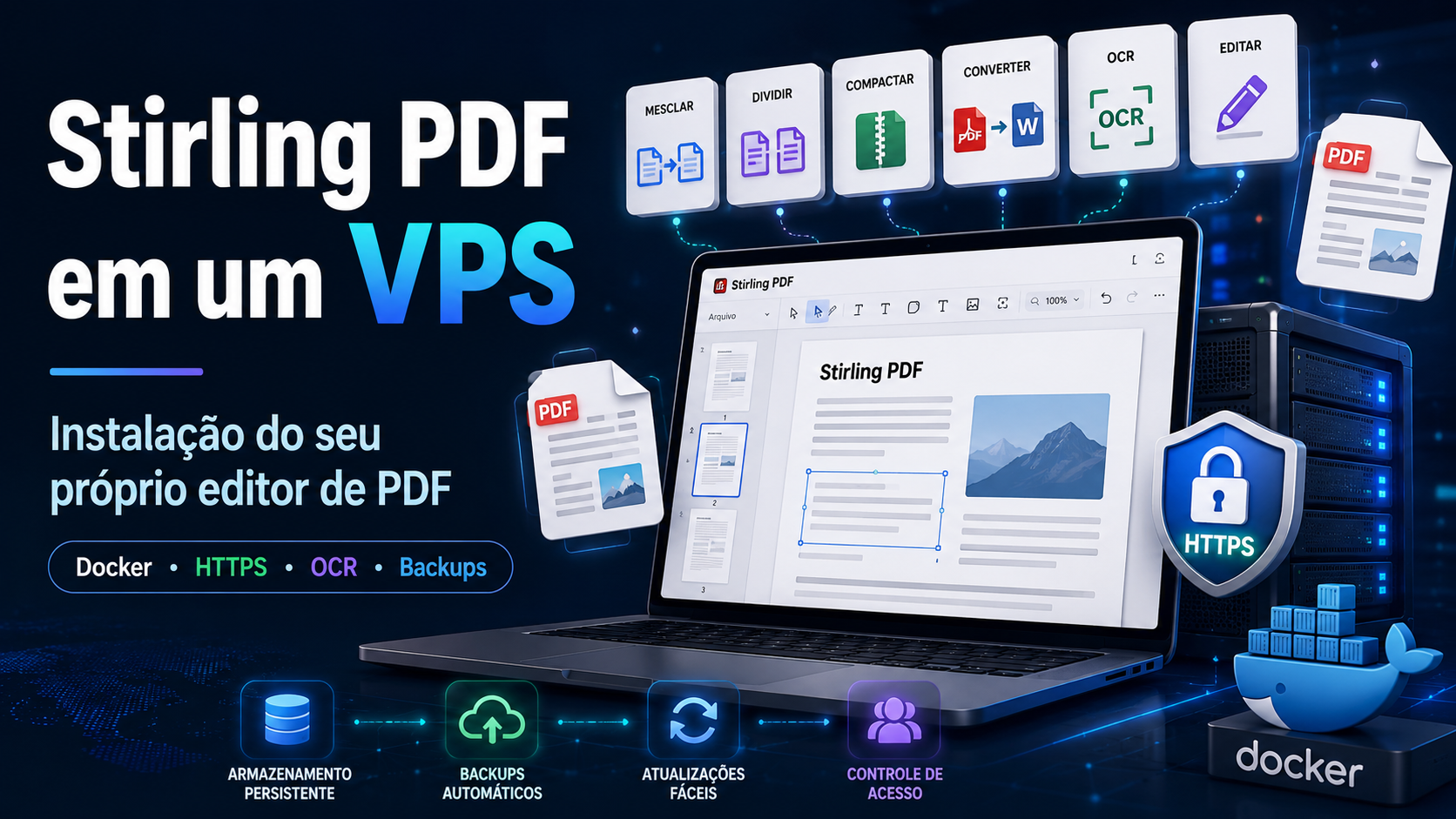 Stirling PDF em um VPS: instalação do seu próprio editor de PDF
