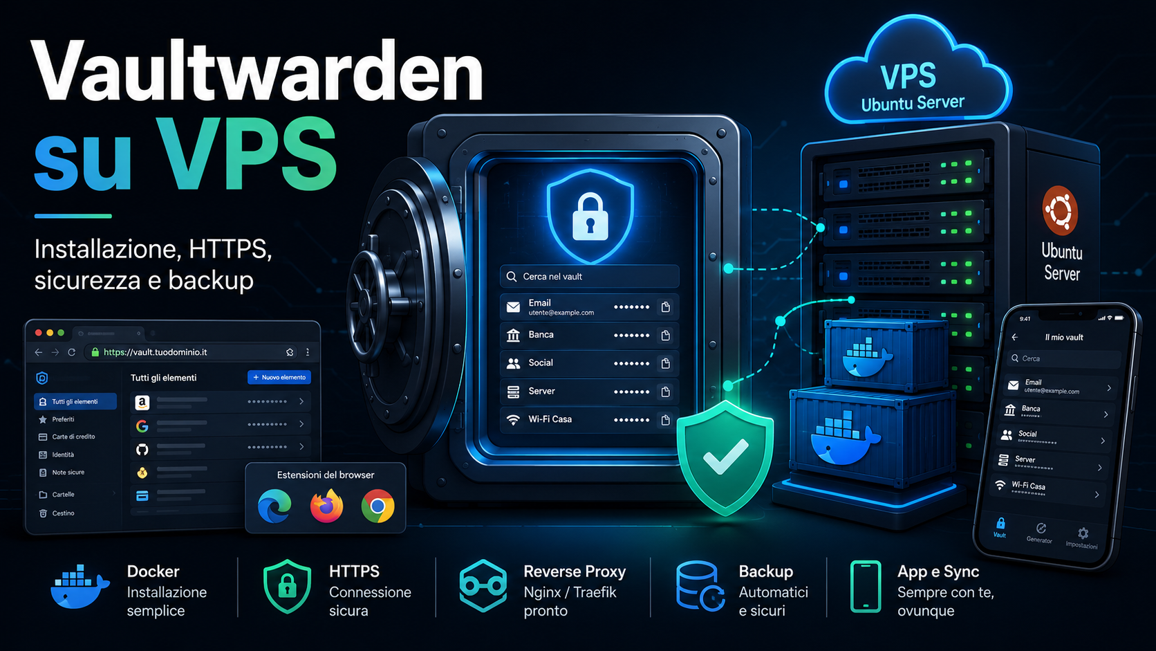 Vaultwarden: cos'è e come installarlo su un VPS
