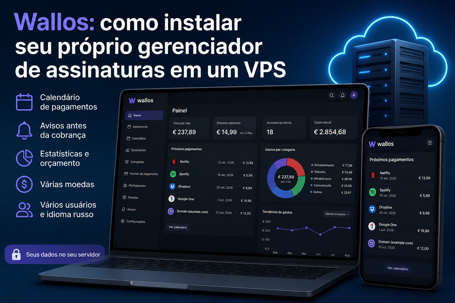 Wallos: como instalar seu próprio gerenciador de assinaturas em um VPS